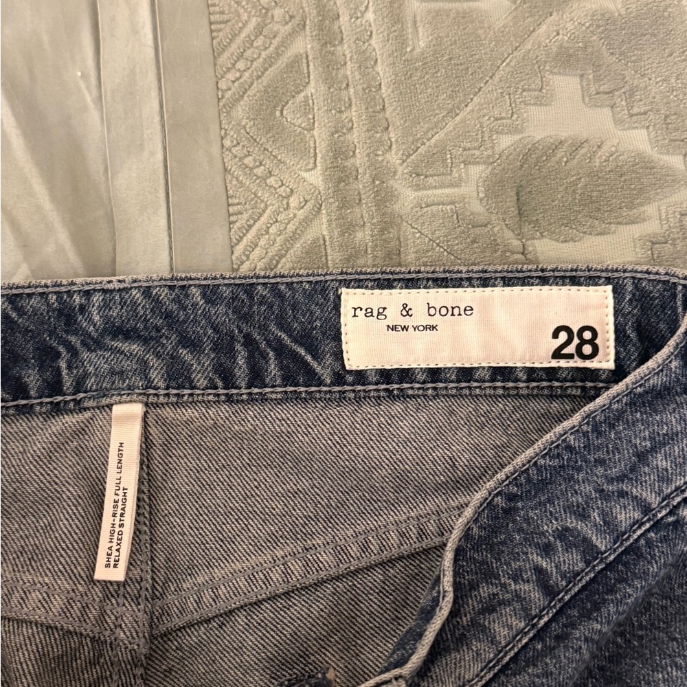 Rag & Bone Shea Relaxed Straight Jeans in Studded Kingston Size 28 - Picture 6 of 15